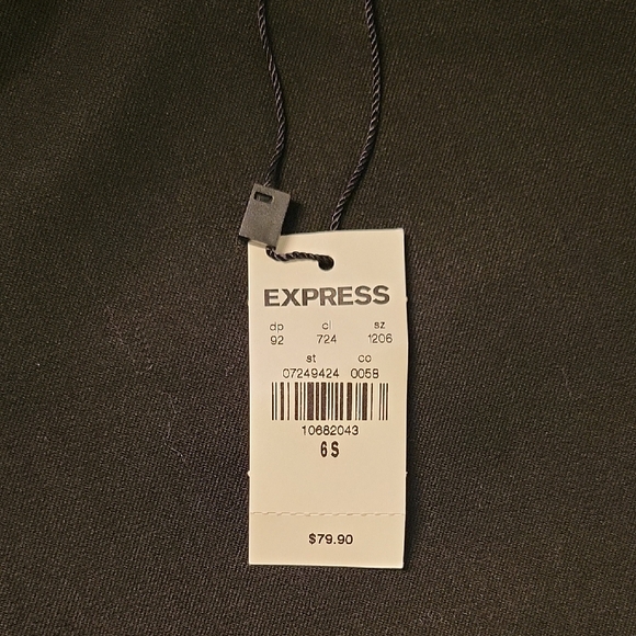 NWT EXPRESS Editor Black Women's Pants Size 6S Barely Boot Low Rise - Picture 4 of 7